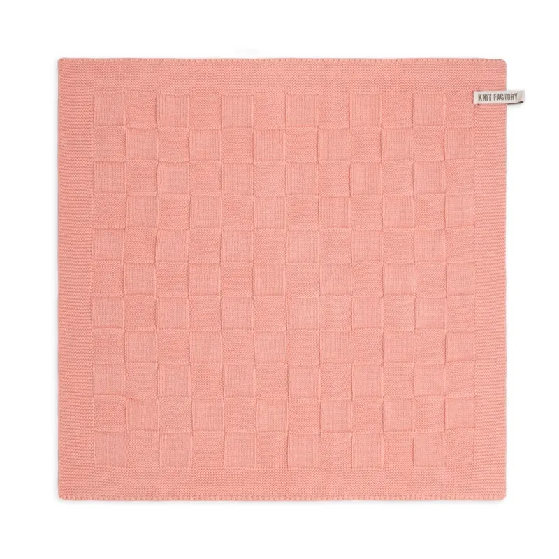 Knit Factory Küchentuch Uni Apricot 50x50 cm Kariert