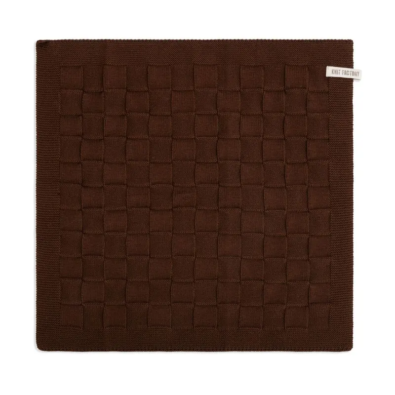 Knit Factory Küchentuch Uni Chocolate
