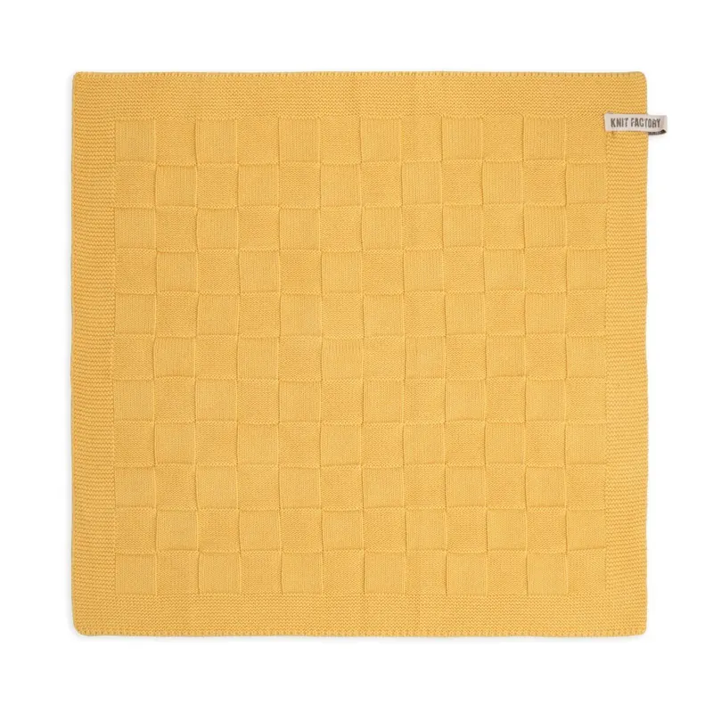 Knit Factory Küchentuch Uni Gold 50x50 cm Kariert