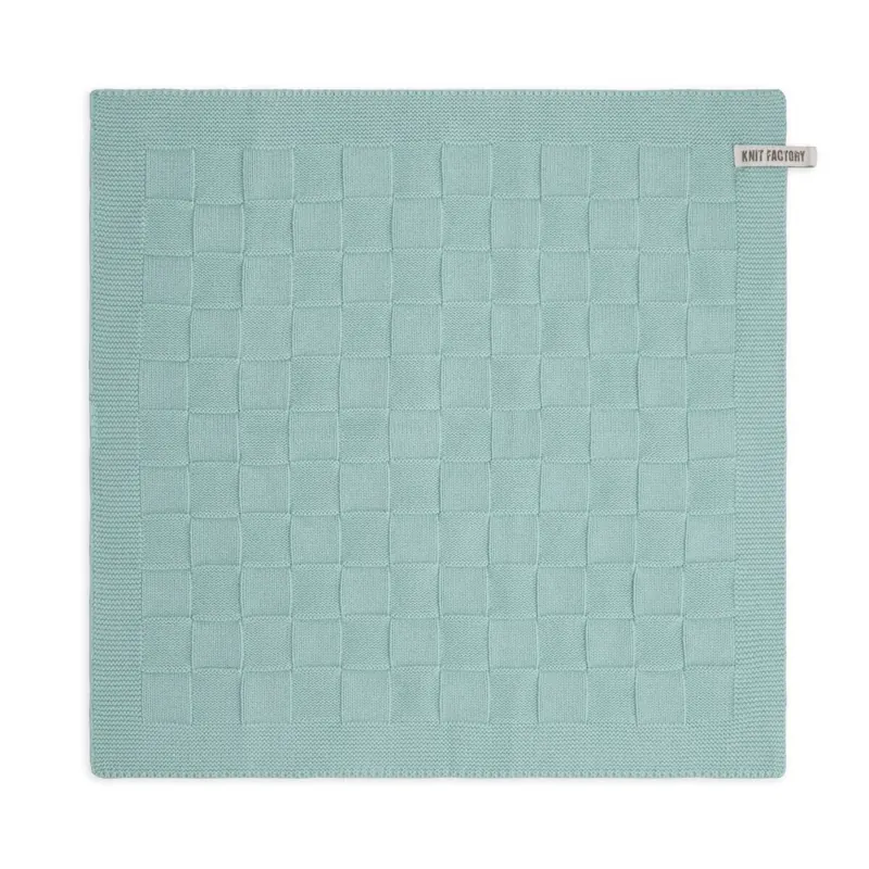 Knit Factory Küchentuch Uni Minze 50x50 cm Kariert