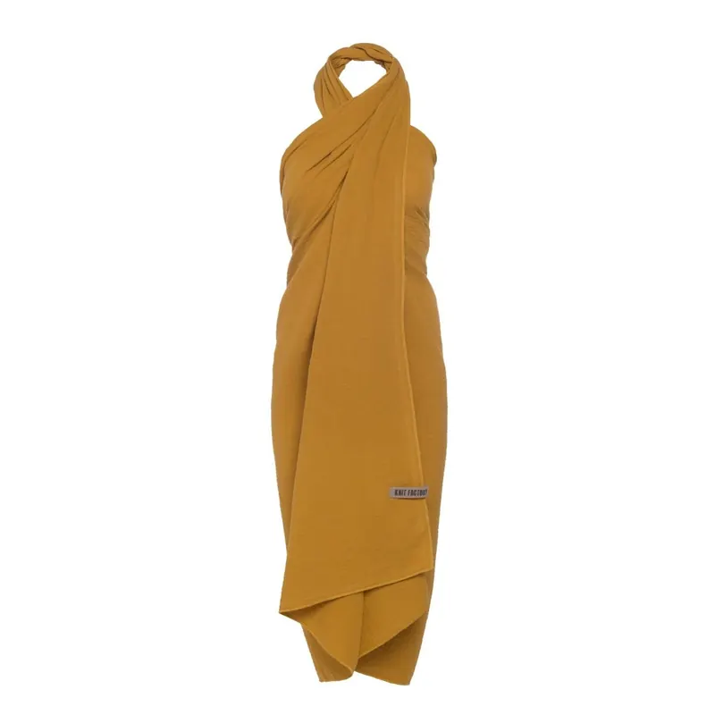 Knit Factory Liv Pareo 180x130 cm Glatt Gelb