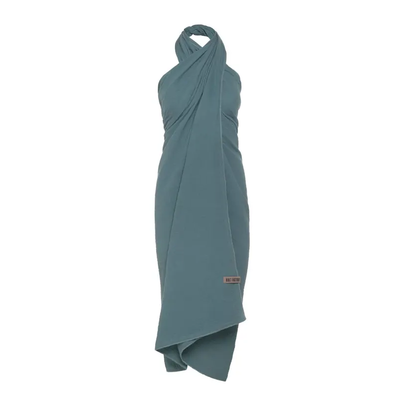 Knit Factory Liv Pareo 180x130 cm Glatt Stonegreen
