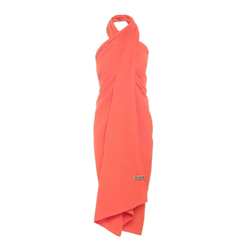 Knit Factory | Liv Pareo - XL Musselintuch - Strandtuch Sunset Orange | 180x130 cm