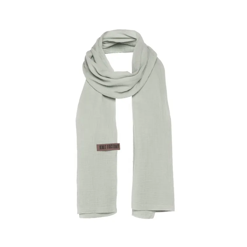 Knit Factory | Liv Schal Olive Mist | Grün | 200x40 cm