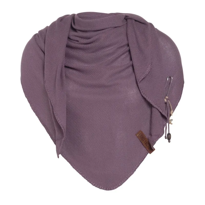 Knit Factory Lola DreiecksSchal 190x85 cm Glatt Lila