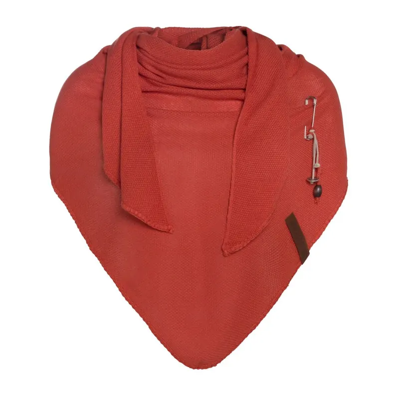 Knit Factory Lola DreiecksSchal 190x85 cm Glatt Rot