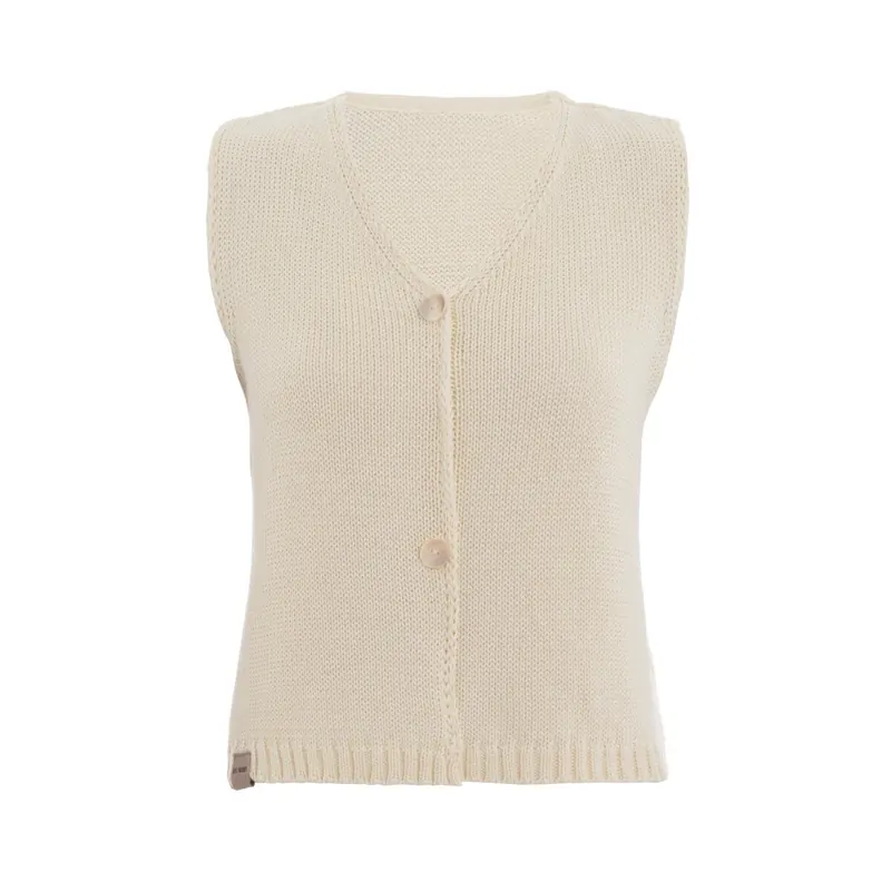 Knit Factory | Lumi Strickweste Ecru - 36/38 | Beige