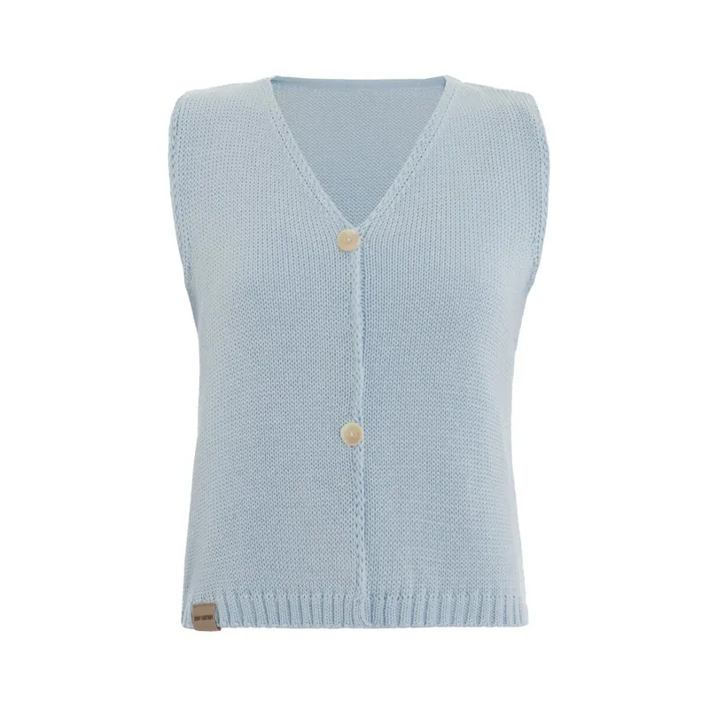 Knit Factory | Lumi Strickweste Serein Blue - 40/42 | Hellblau