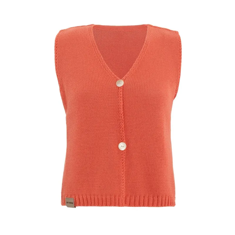 Knit Factory | Lumi Strickweste Sunset Orange - 40/42