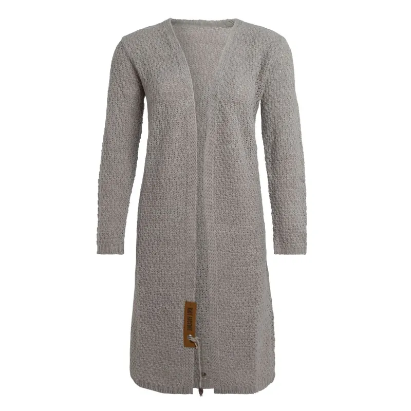 Knit Factory Luna Lange Strickjacke Iced Clay 40/42