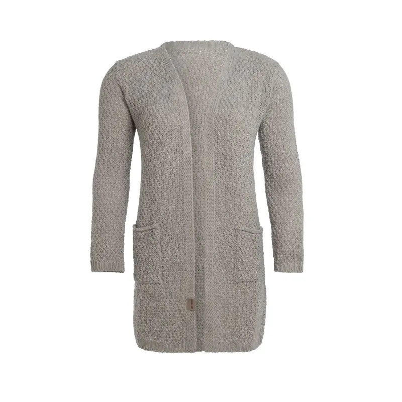 Knit Factory Luna Strickjacke Iced Clay 40/42 Mit Taschen