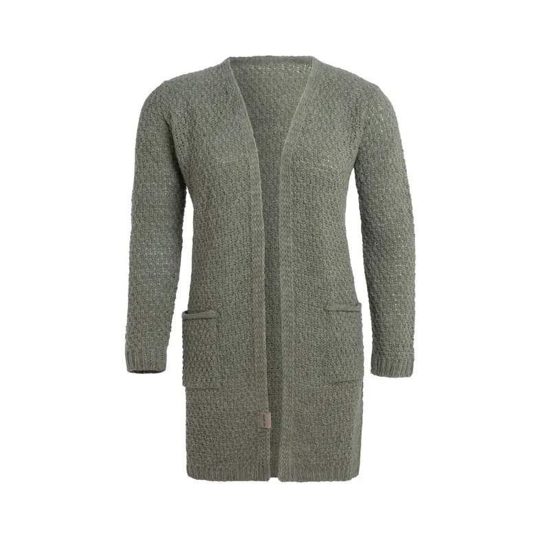 Knit Factory Luna Strickjacke Urban Green 36/38 Mit Taschen