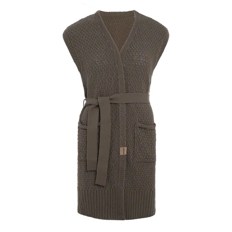 Knit Factory Luna Strickweste Cappuccino 40/42