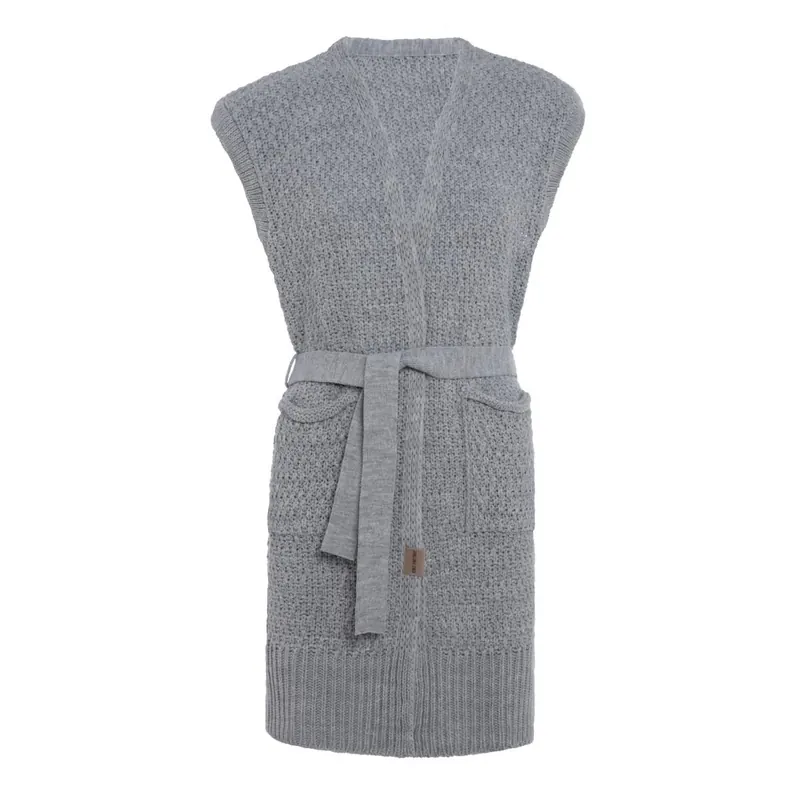 Knit Factory Luna Strickweste Grau 40/42