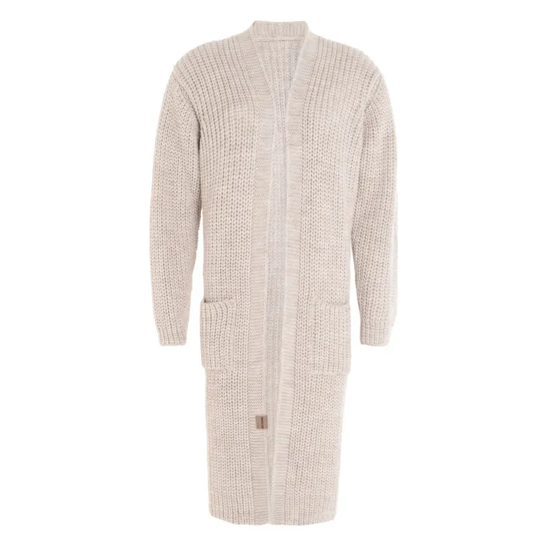Knit Factory | Marlo Lange Strickjacke Beige - 36/38