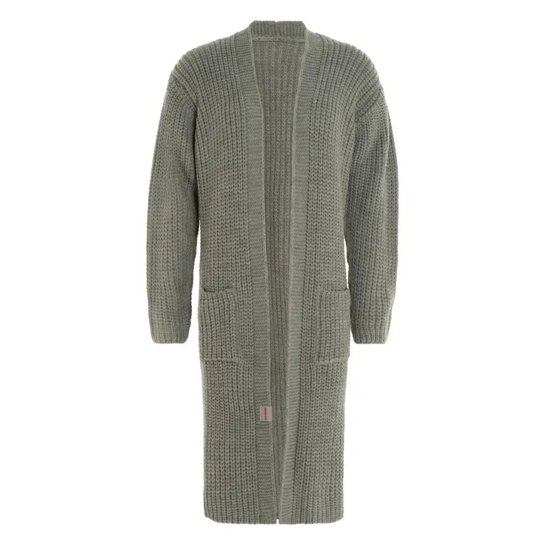 Knit Factory | Marlo Lange Strickjacke Urban Green - 36/38 | Grün