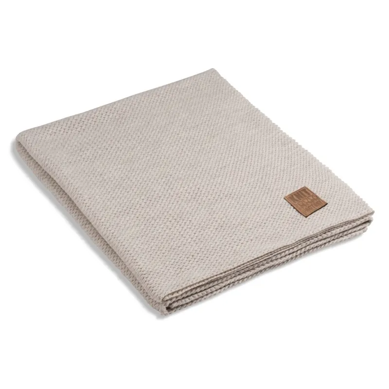 Knit Factory Maxx Decke 160x130 cm Glatt Beige