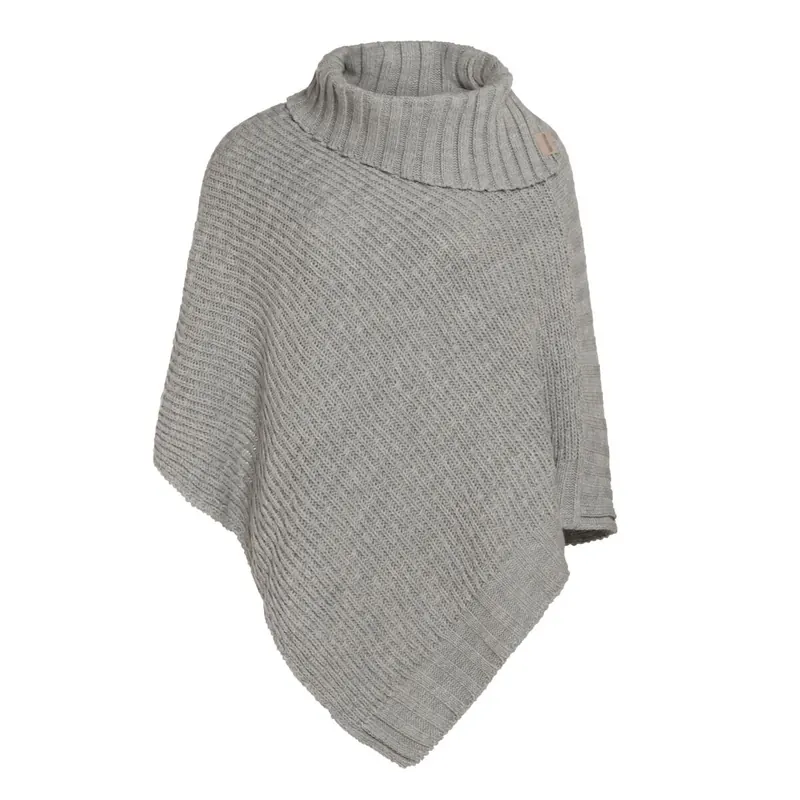 Knit Factory Nicky Gestrickter Poncho Iced Clay