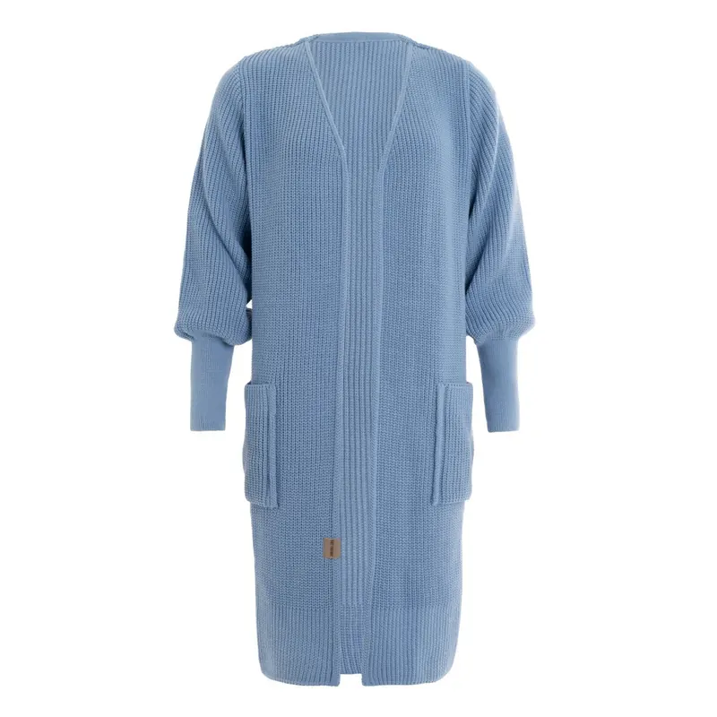 Knit Factory Patty Lange Strickjacke Crystal Blue 36/38