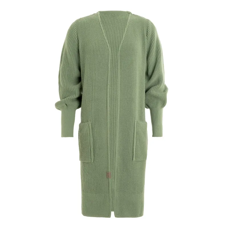 Knit Factory Patty Lange Strickjacke Sage Green 36/38