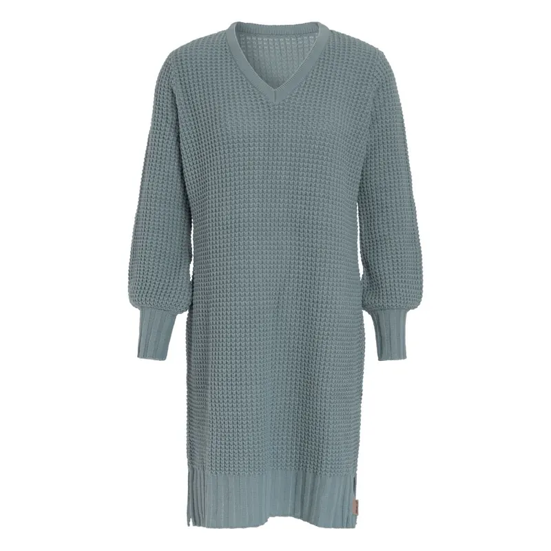 Knit Factory Robin Kleid 36/38 Glatt Stonegreen
