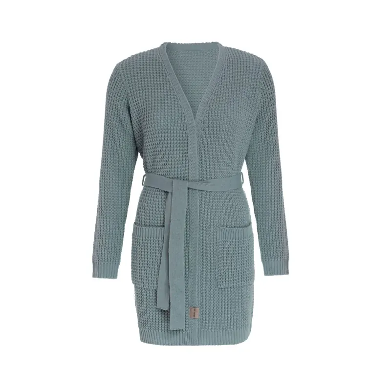 Knit Factory Robin Strickjacke 40/42 Glatt Stonegreen
