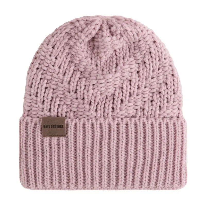 Knit Factory Sally Mütze One Size Glatt Rosa