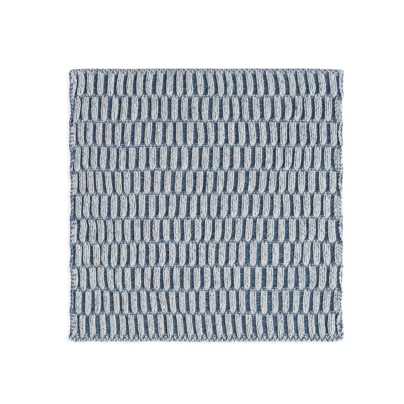 Knit Factory Spültuch Block Ecru/Jeans