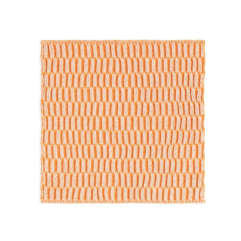 Knit Factory Spültuch Block Ecru/Orange
