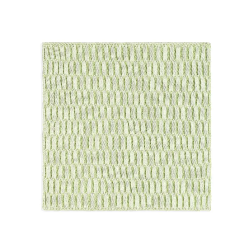 Knit Factory Spültuch Block Ecru/Spring Green