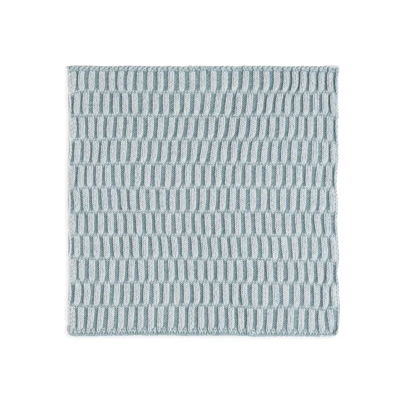 Knit Factory Spültuch Block Ecru/Stone Green