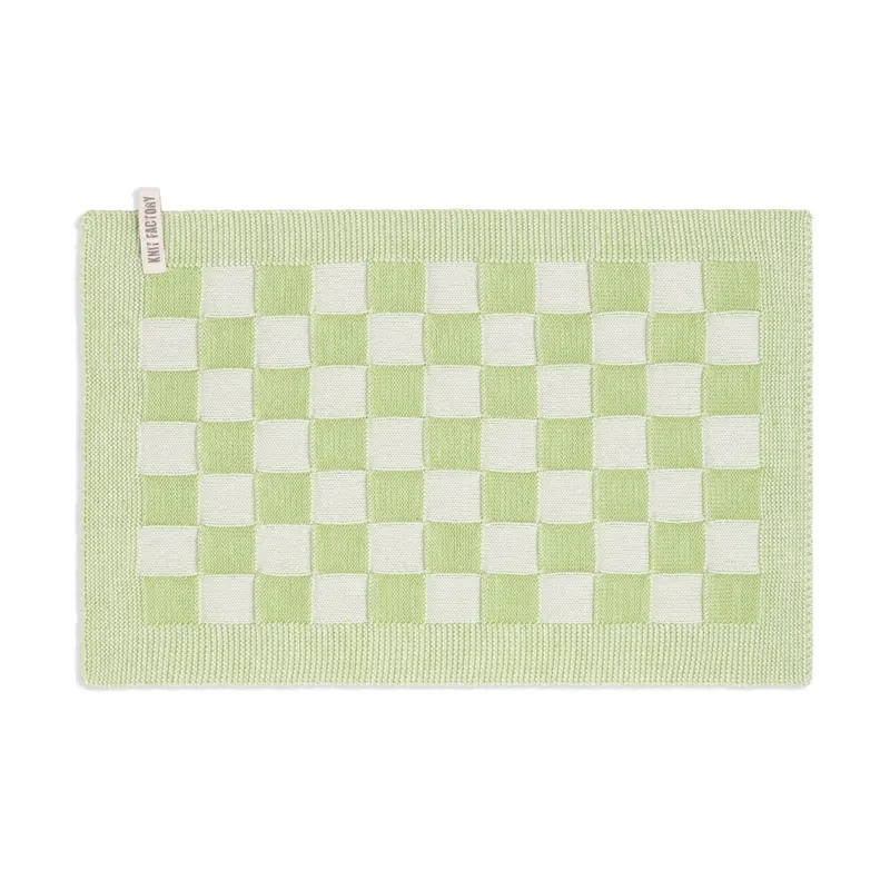 Knit Factory Tischset Block Ecru/Spring Green