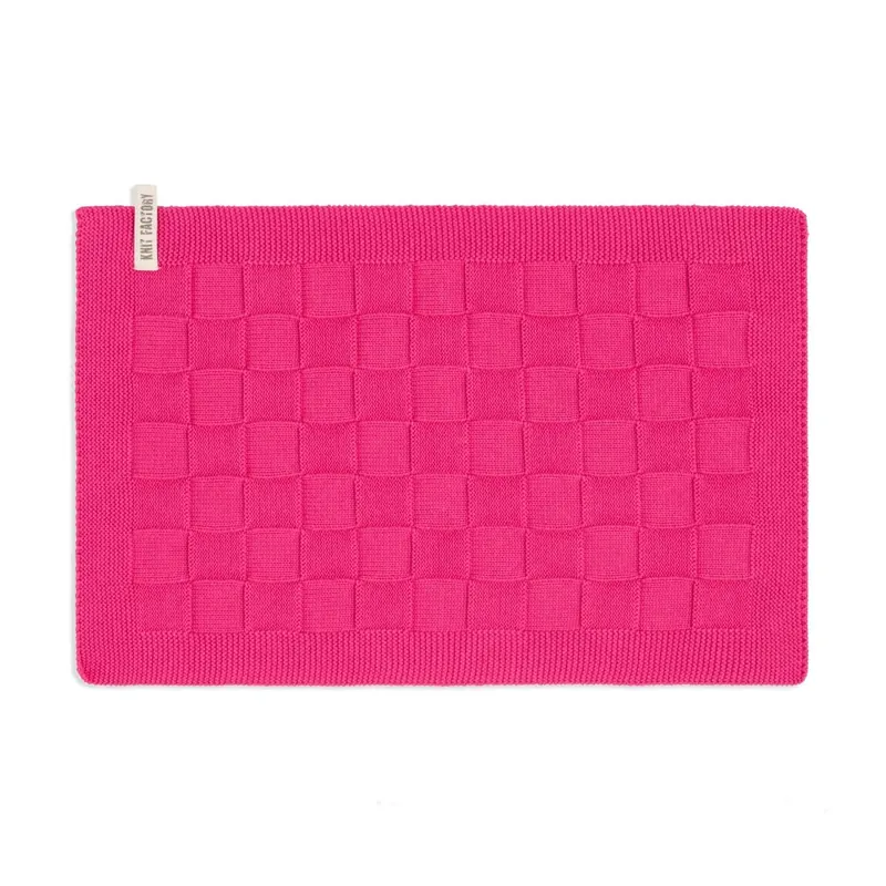 Knit Factory Tischset Uni Fuchsia