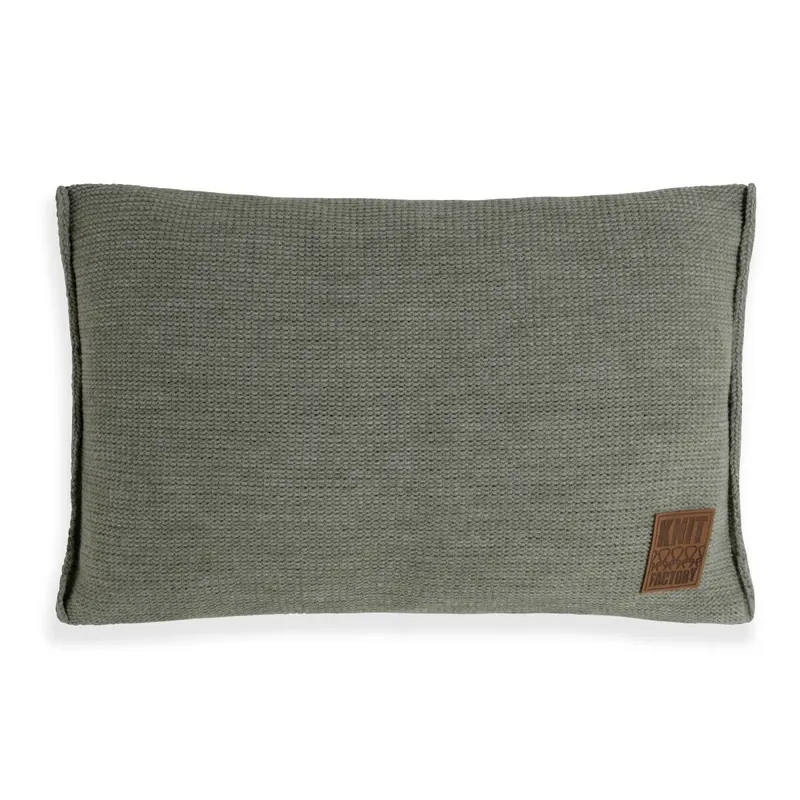 Knit Factory Uni Kissen Urban Green 60x40