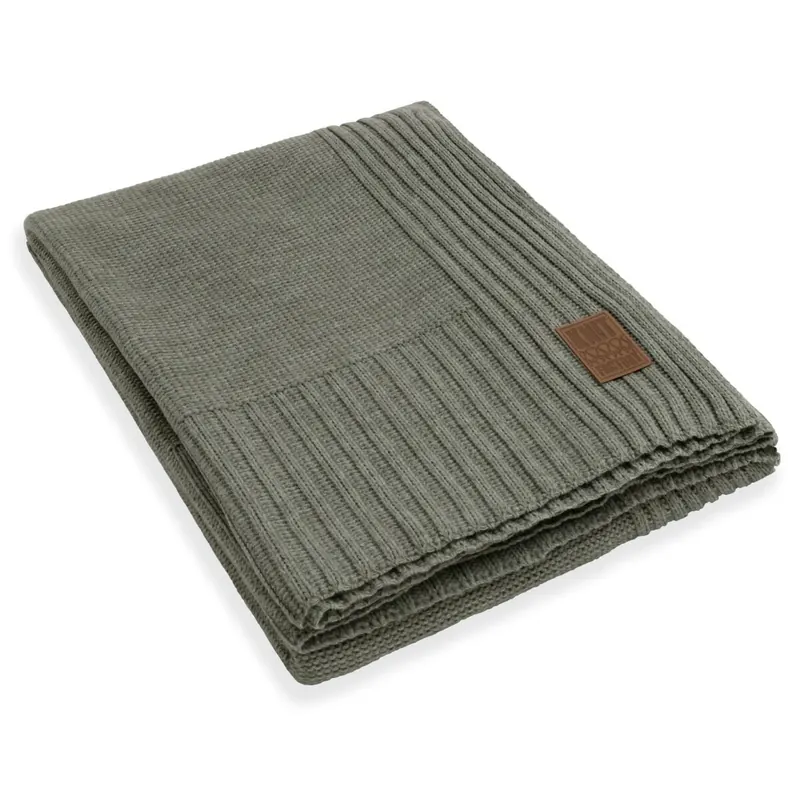 Knit Factory Uni Plaid XL Urban Green 195x225 195x225 cm