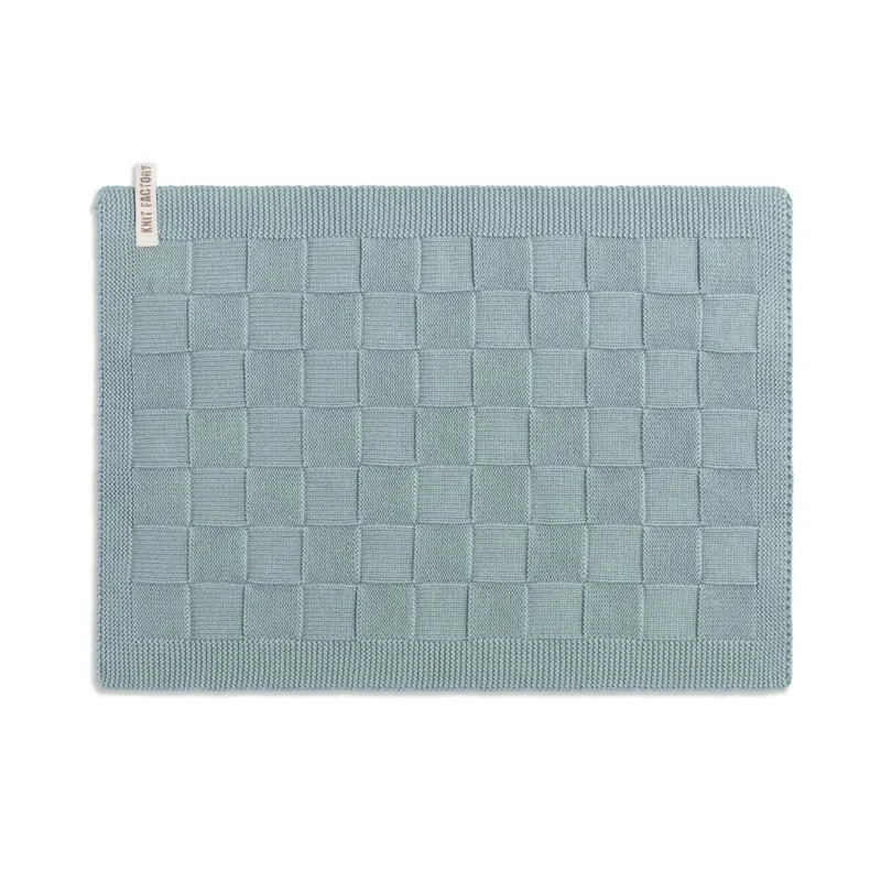 Knit Factory Uni Tischsets 50x30 cm Glatt Stonegreen