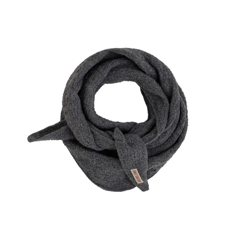 Knit Factory | Yuna Mini Dreiecksschal Anthrazit | Dunkelgrau