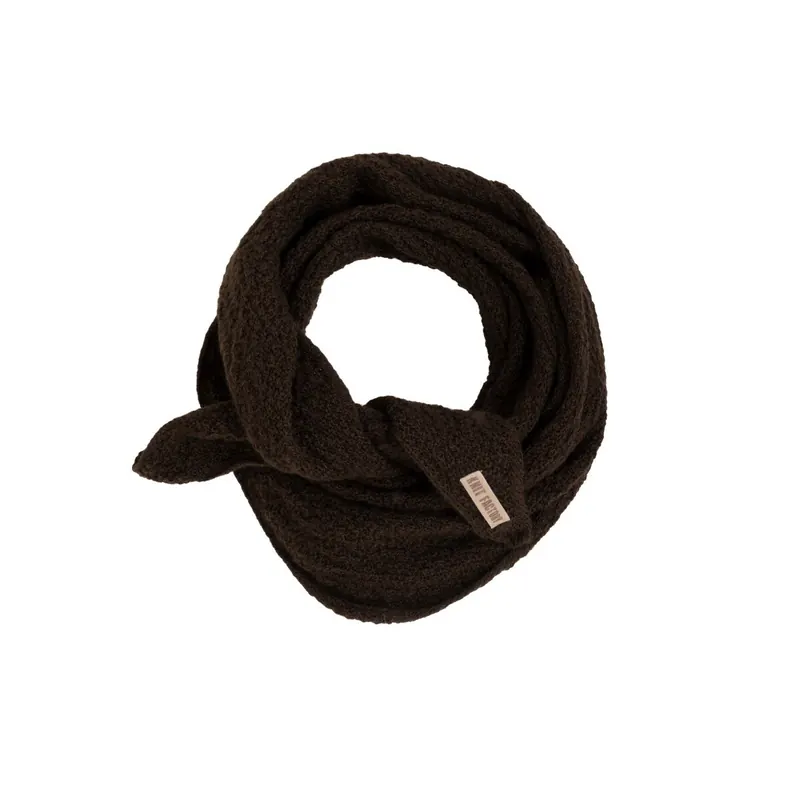 Knit Factory | Yuna Mini Dreiecksschal Dunkelbraun