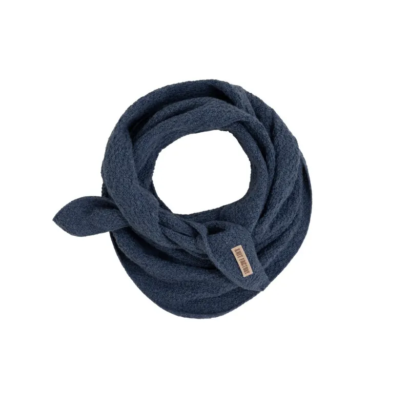 Knit Factory | Yuna Mini Dreiecksschal Jeans | Dunkelblau