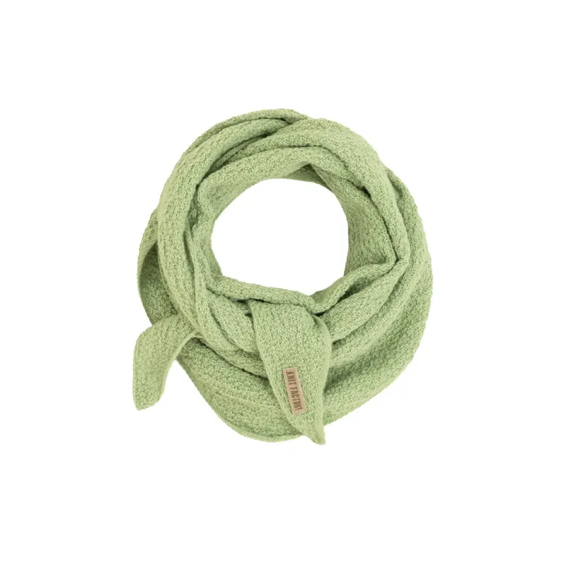 Knit Factory | Yuna Mini Dreiecksschal Sage Green | Grün