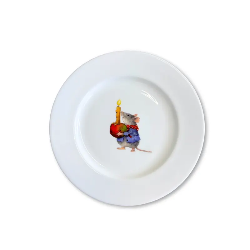 Kuchenteller MRS. MAUS, Maus mit Kerze, Acufactum