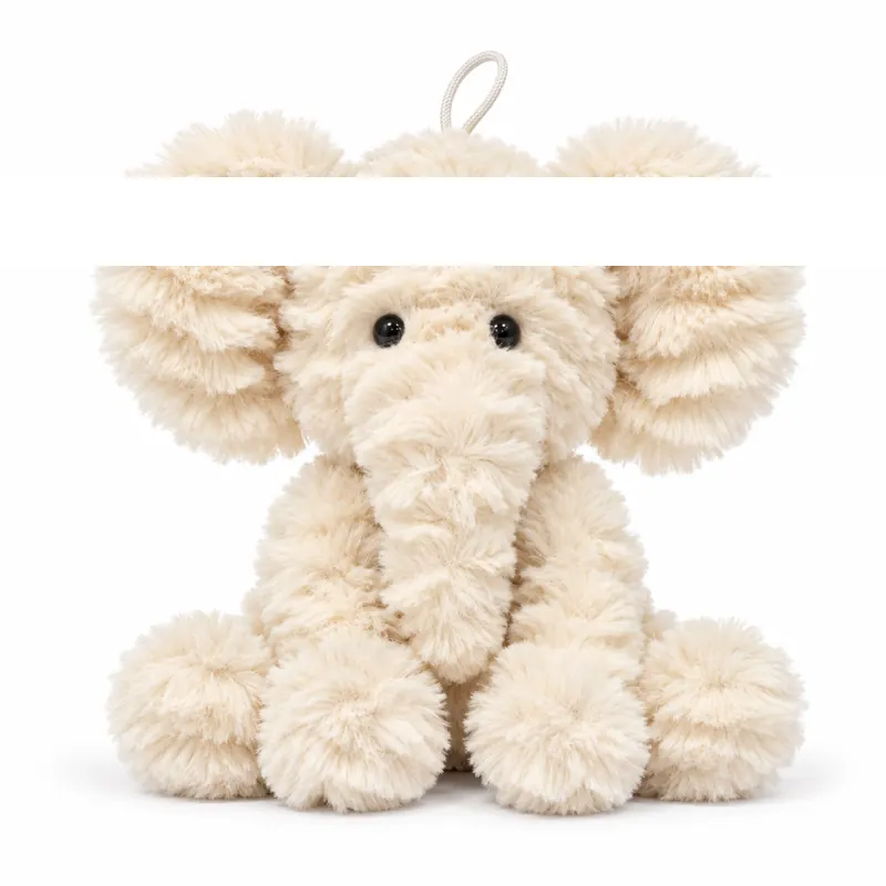 Kuscheltier Elefant zottelig Beige 60 cm Stofftier superweich – Kuscheltier Plüschtier Geschenkidee