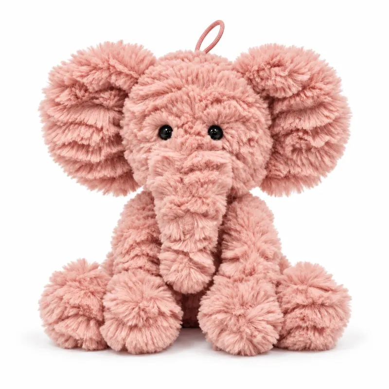 Kuscheltier Elefant zottelig rosa 60 cm Stofftier superweich – Kuscheltier Plüschtier Geschenkidee