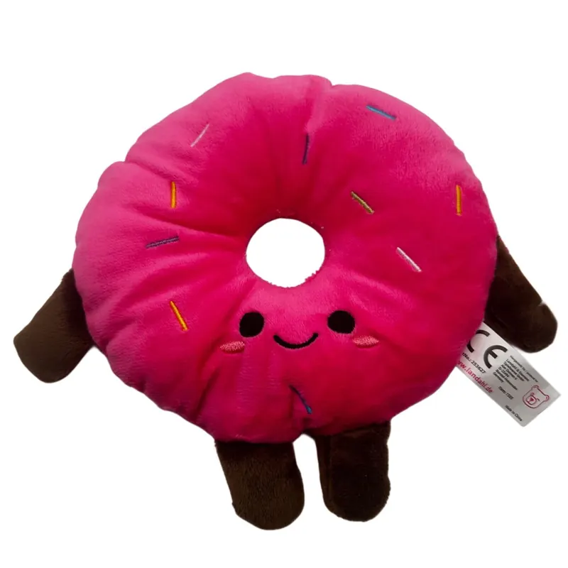 Kuscheltier Food Foodies Plüschtier XXL 20 cm Stofftier Anime Kawaii Plush Stofftier Cute Plushie Halloween Weihnachten Geschenke für Kinder Donut Pink