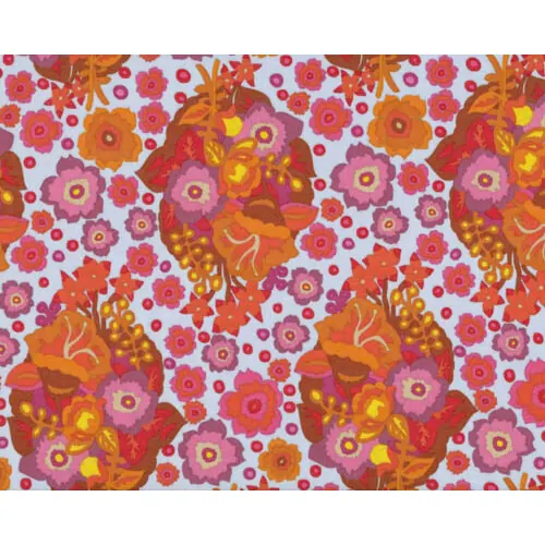 Laminierter Stoff LITTLE FOLKS, Phantasieornamente, orange