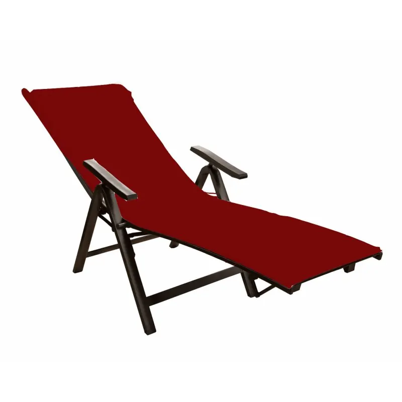 Liegestuhlauflage mit Kapuze 500g/m² 70 x 200 x 20 cm Bordeaux