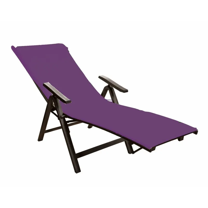 Liegestuhlauflage mit Kapuze 500g/m² 70 x 200 x 20 cm Lila