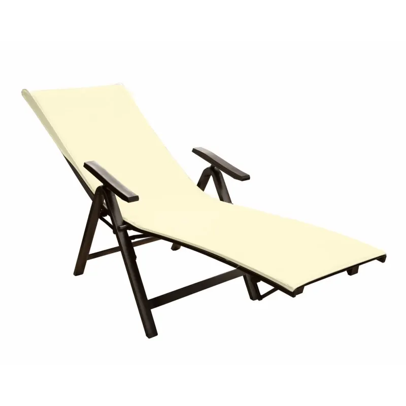 Liegestuhlauflage mit Kapuze 500g/m² 70 x 200 x 20 cm Naturweiß