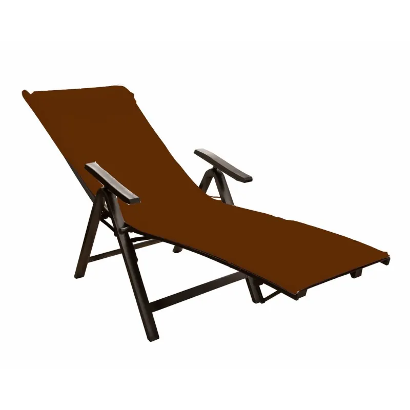 Liegestuhlauflage mit Kapuze 500g/m²  70 x 200 x 20 cm Schokobraun