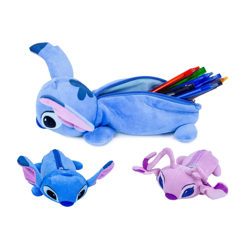 Lilo&Stitch Plüsch Etui Federmäppchen Schlampermäppchen Make-up Tasche 25 cm - Schminktasche Design Angel